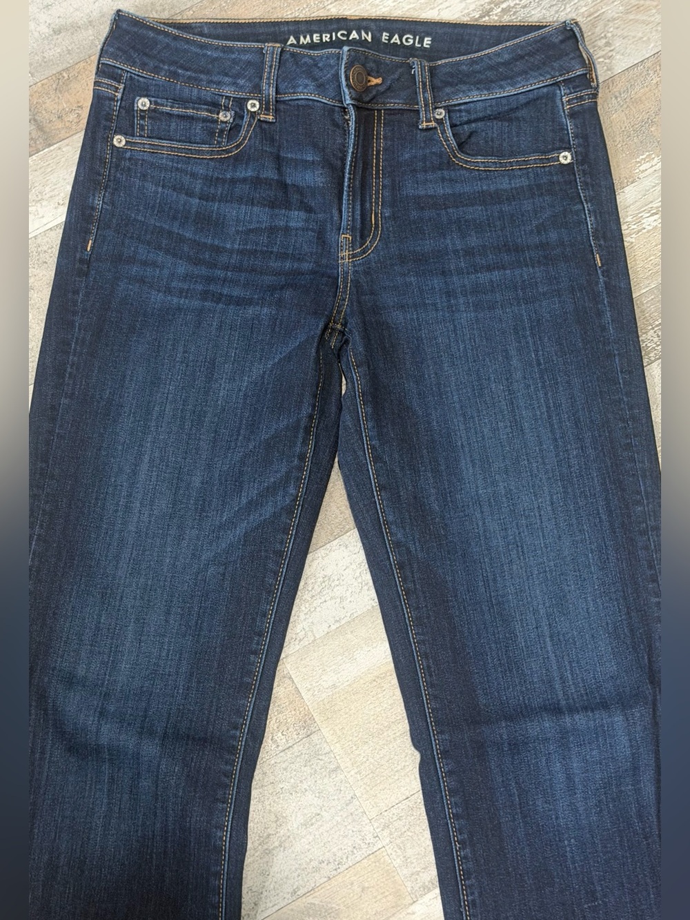 American Eagle Outfitters Women’s Flare Dark Jeans - Super Stretch - 6 X-long